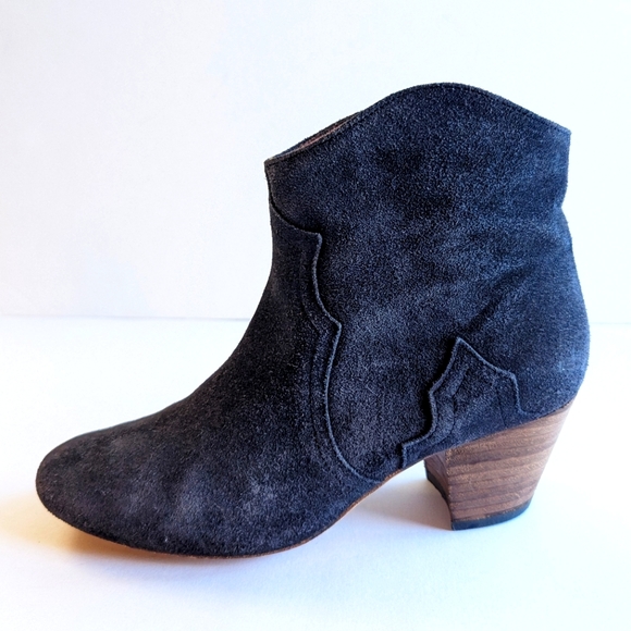 Isabel Marant Booties Suede Leather Wooden Heel Boots US 6 🩷 - Picture 3 of 9